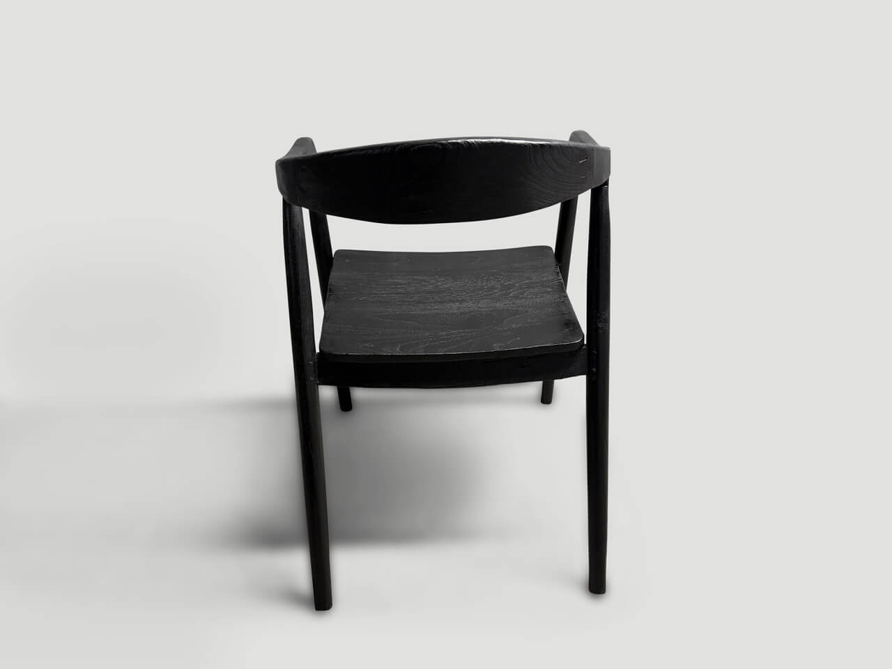 minimalist espresso stained chair