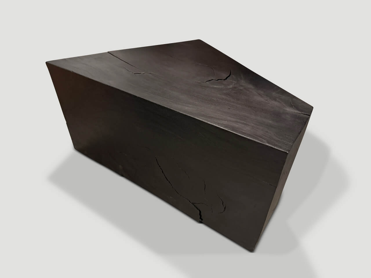 organic charred coffee table or side table