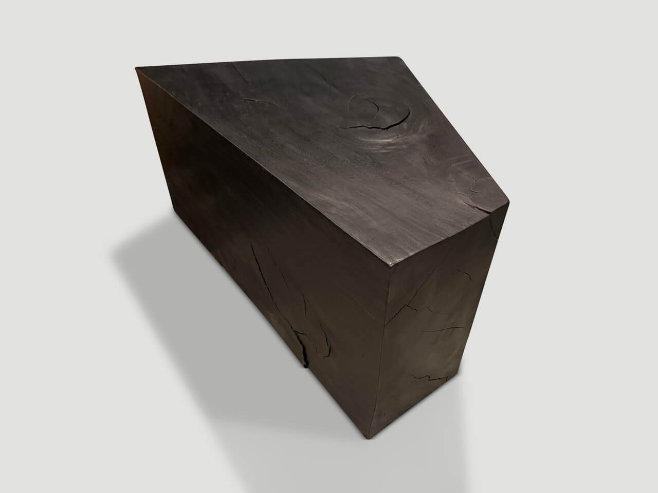 organic charred coffee table or side table