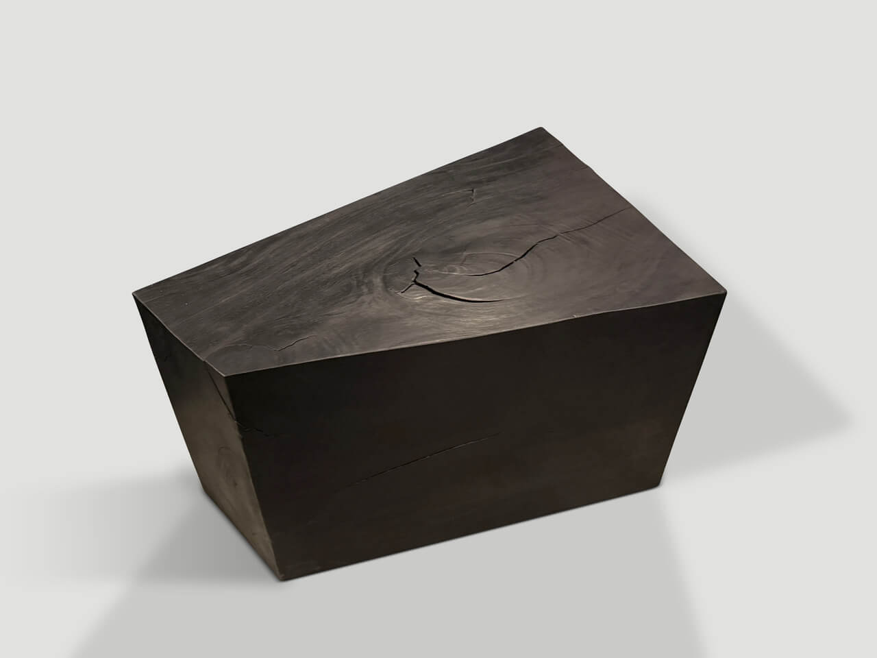 organic charred coffee table or side table