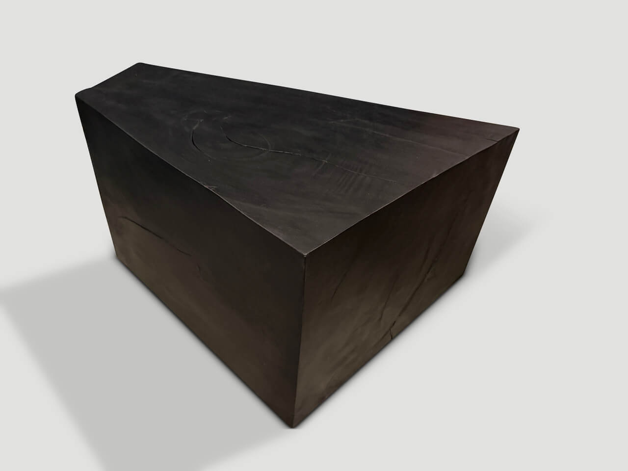 organic charred coffee table or side table