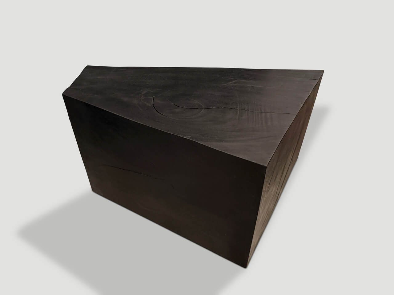 organic charred coffee table or side table