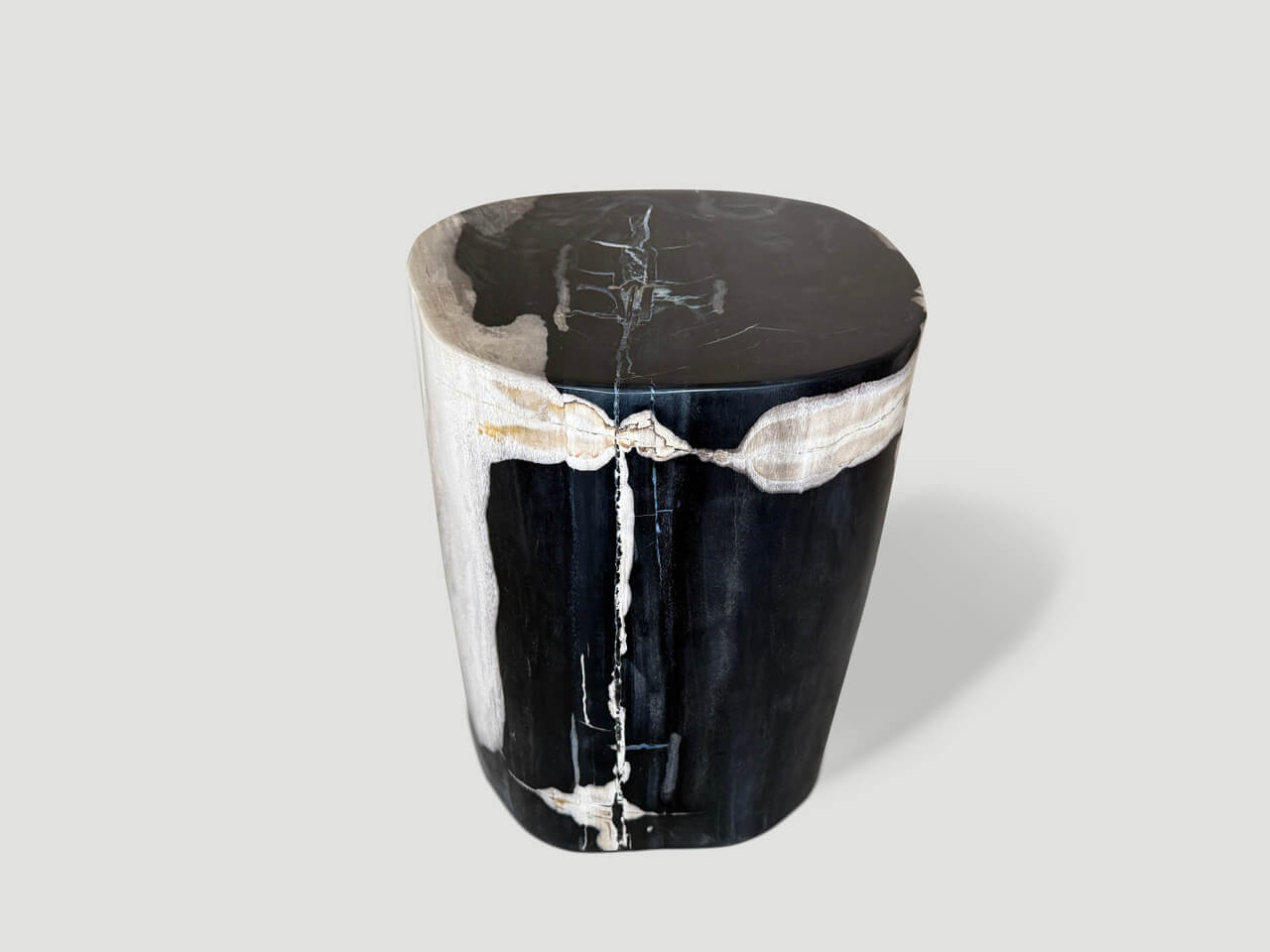 high quality petrified wood side table