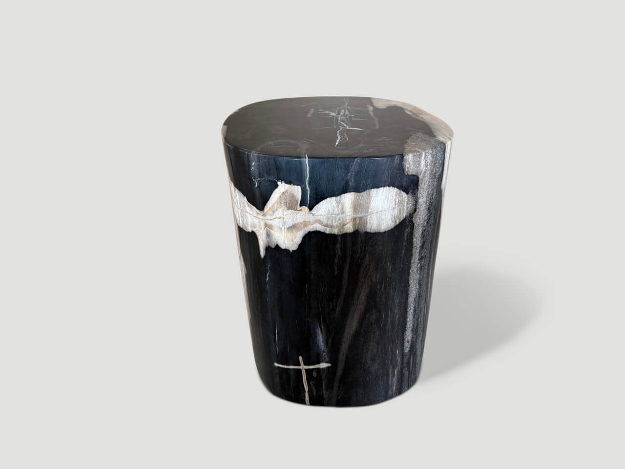 high quality petrified wood side table