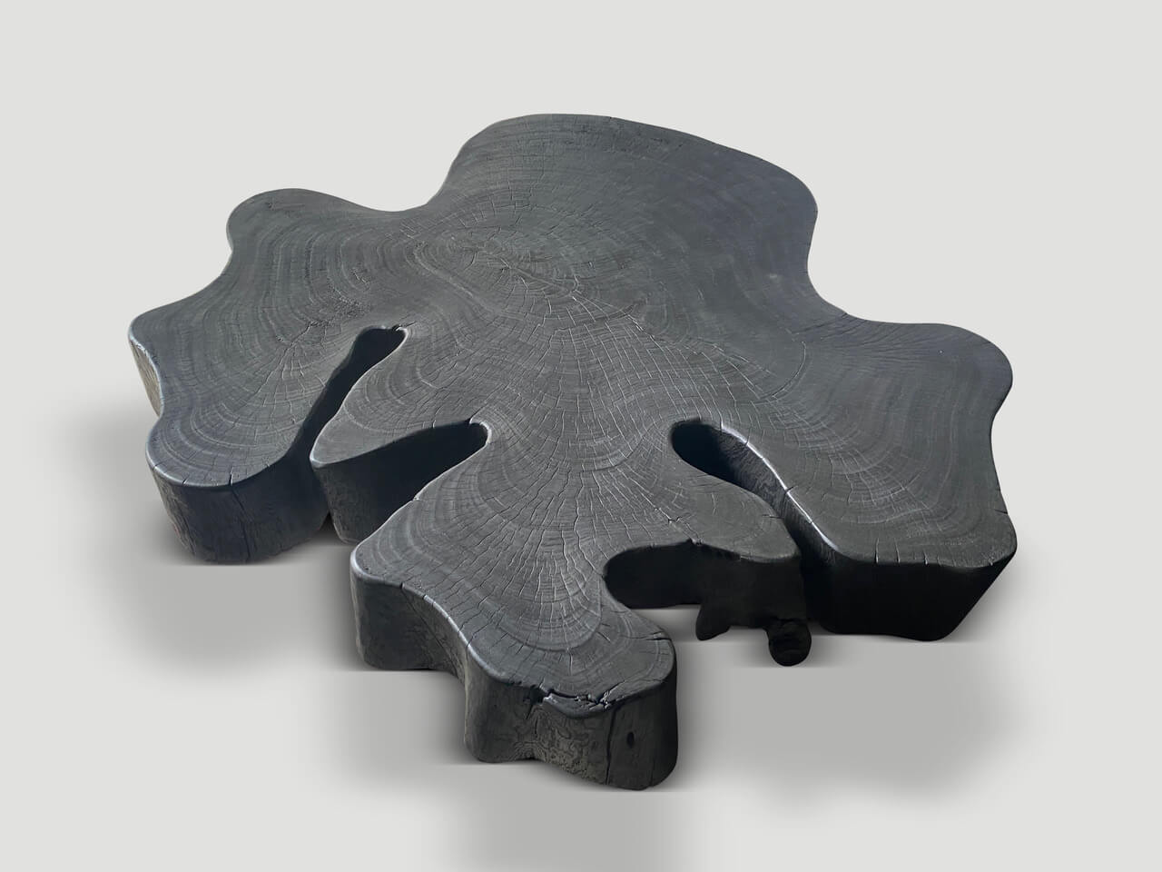 organic charred coffee table