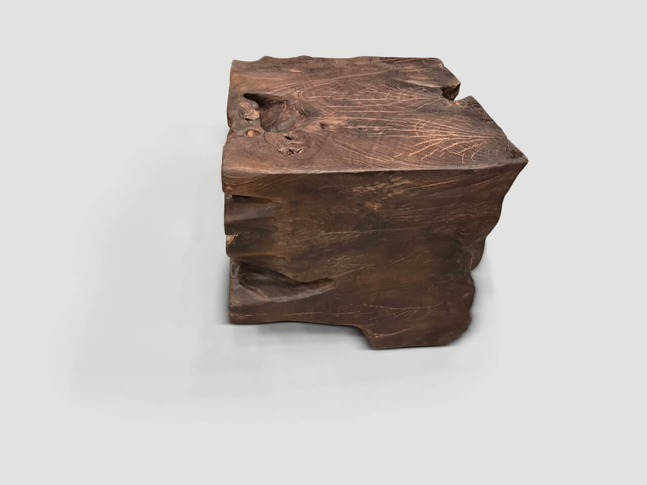 modern organic charred coffee table