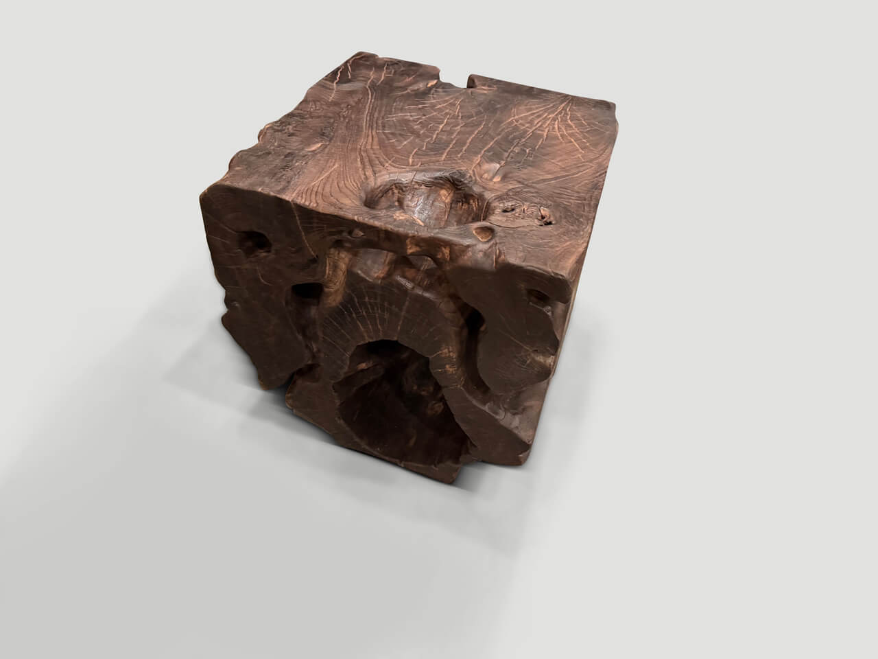 modern organic charred coffee table