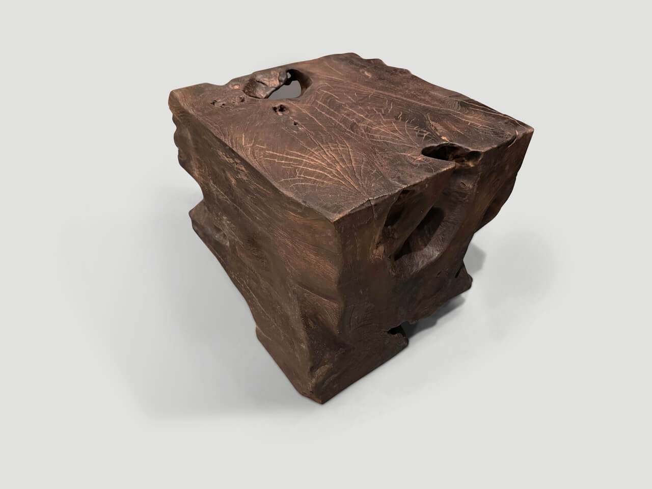 modern organic charred coffee table