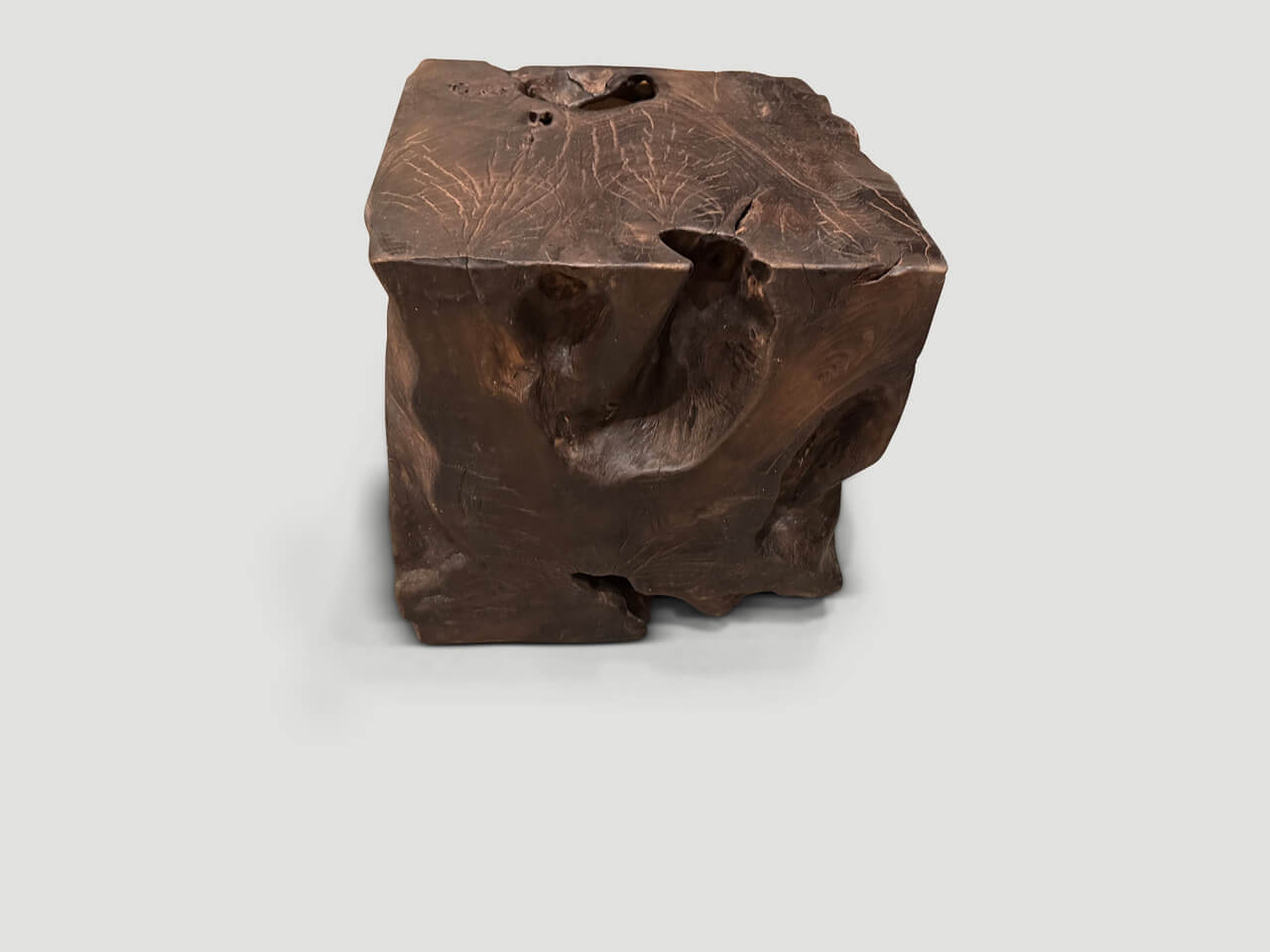 modern organic charred coffee table