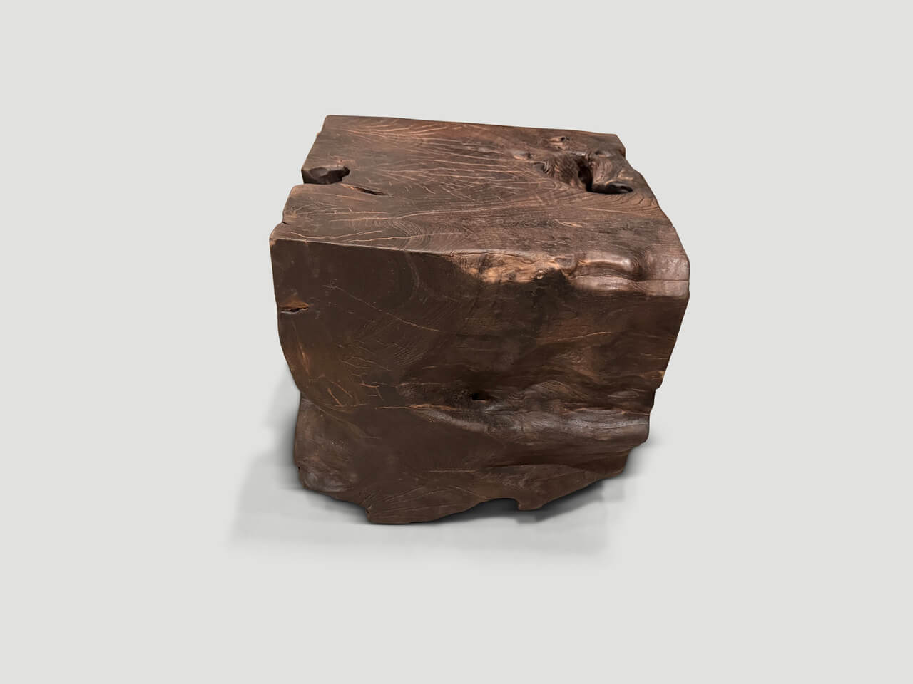 modern organic charred coffee table