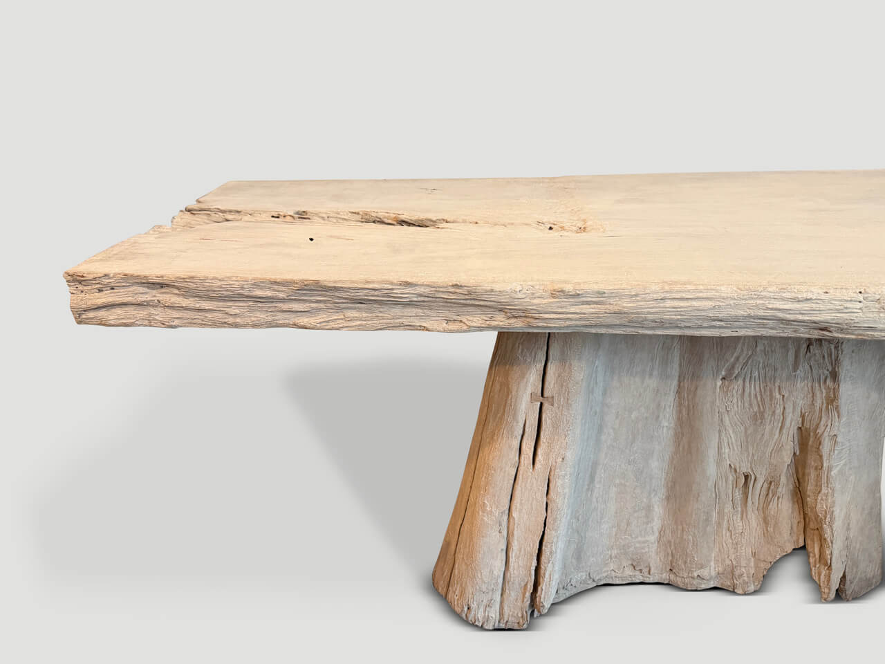 MONUMENTAL ORGANIC TEAK ROOT CONSOLE OR DINING TABLE