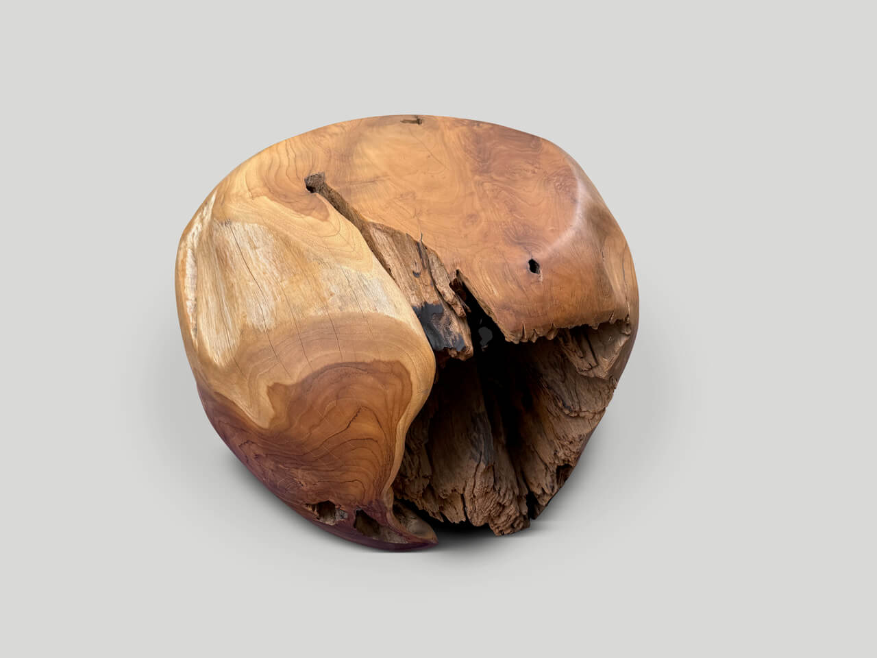 MODERN ORGANIC DRUM STYLE SIDE TABLE