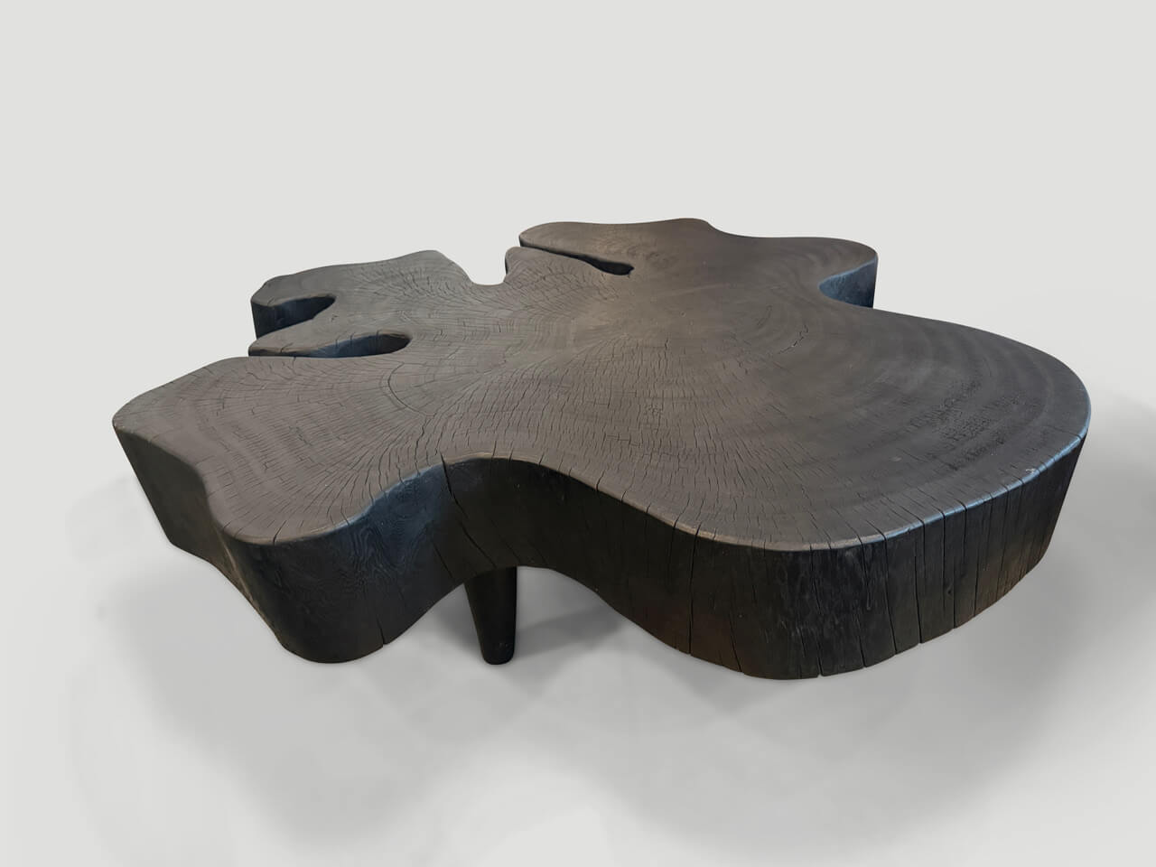 organic charred coffee table