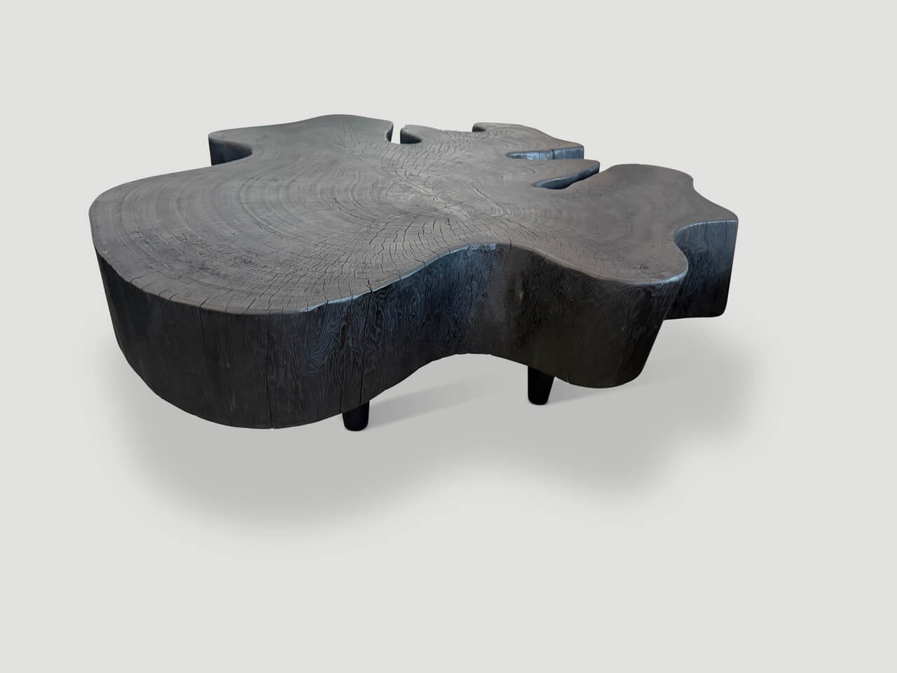 organic charred coffee table