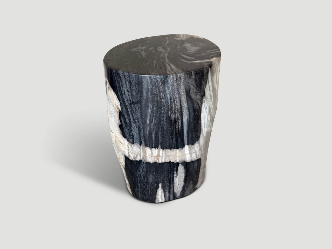 high quality petrified wood side table