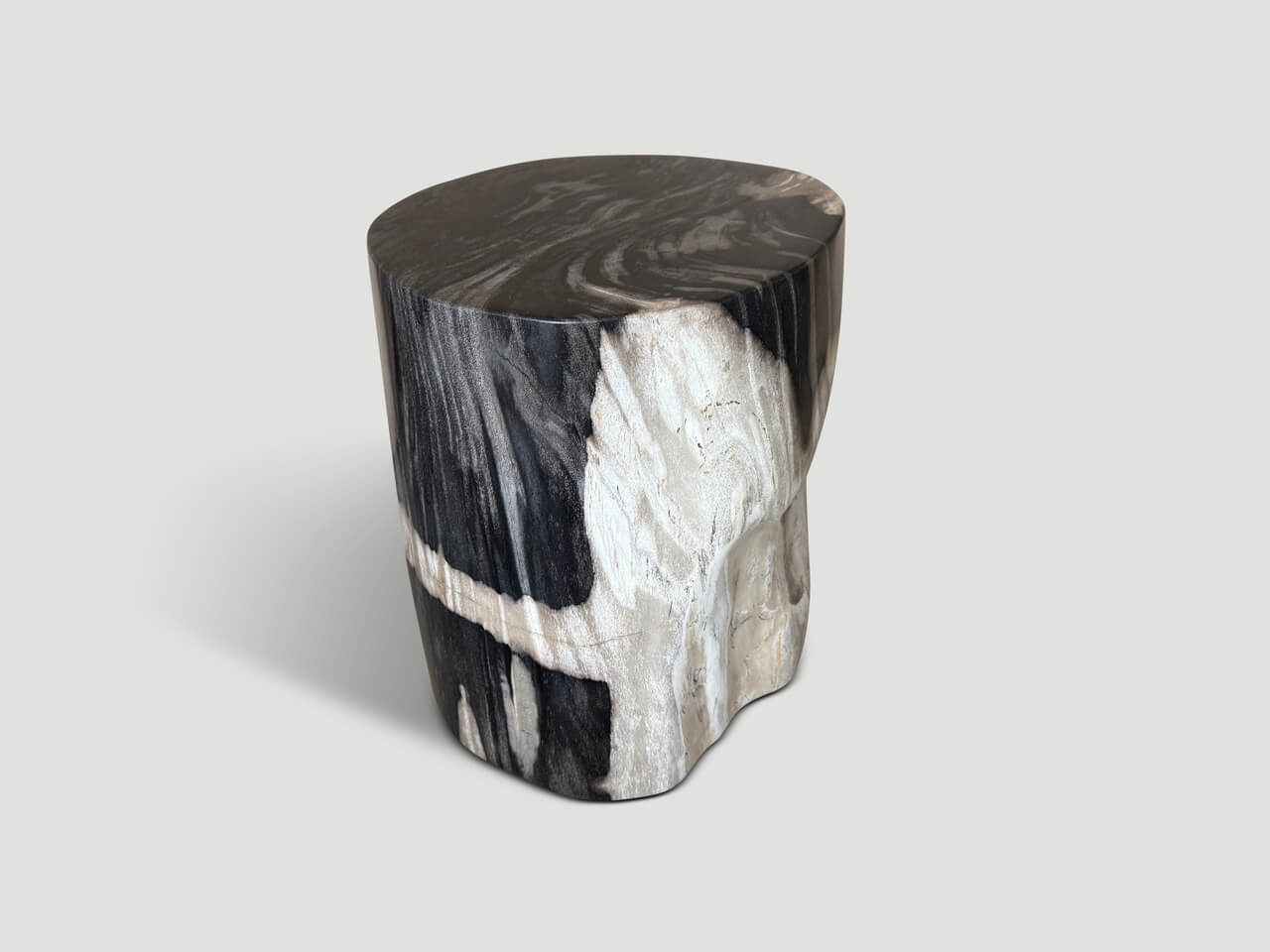 high quality petrified wood side table