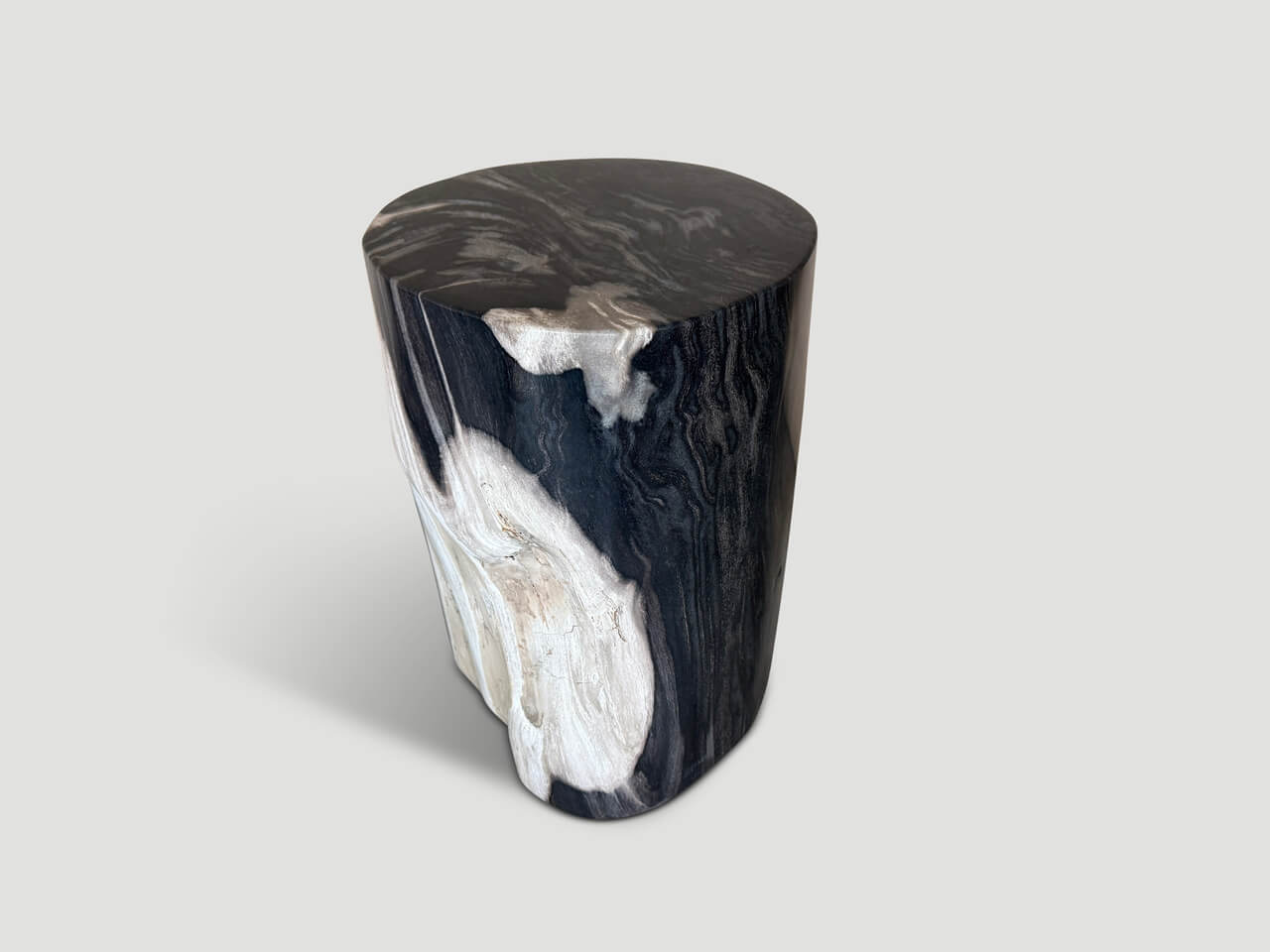 high quality petrified wood side table