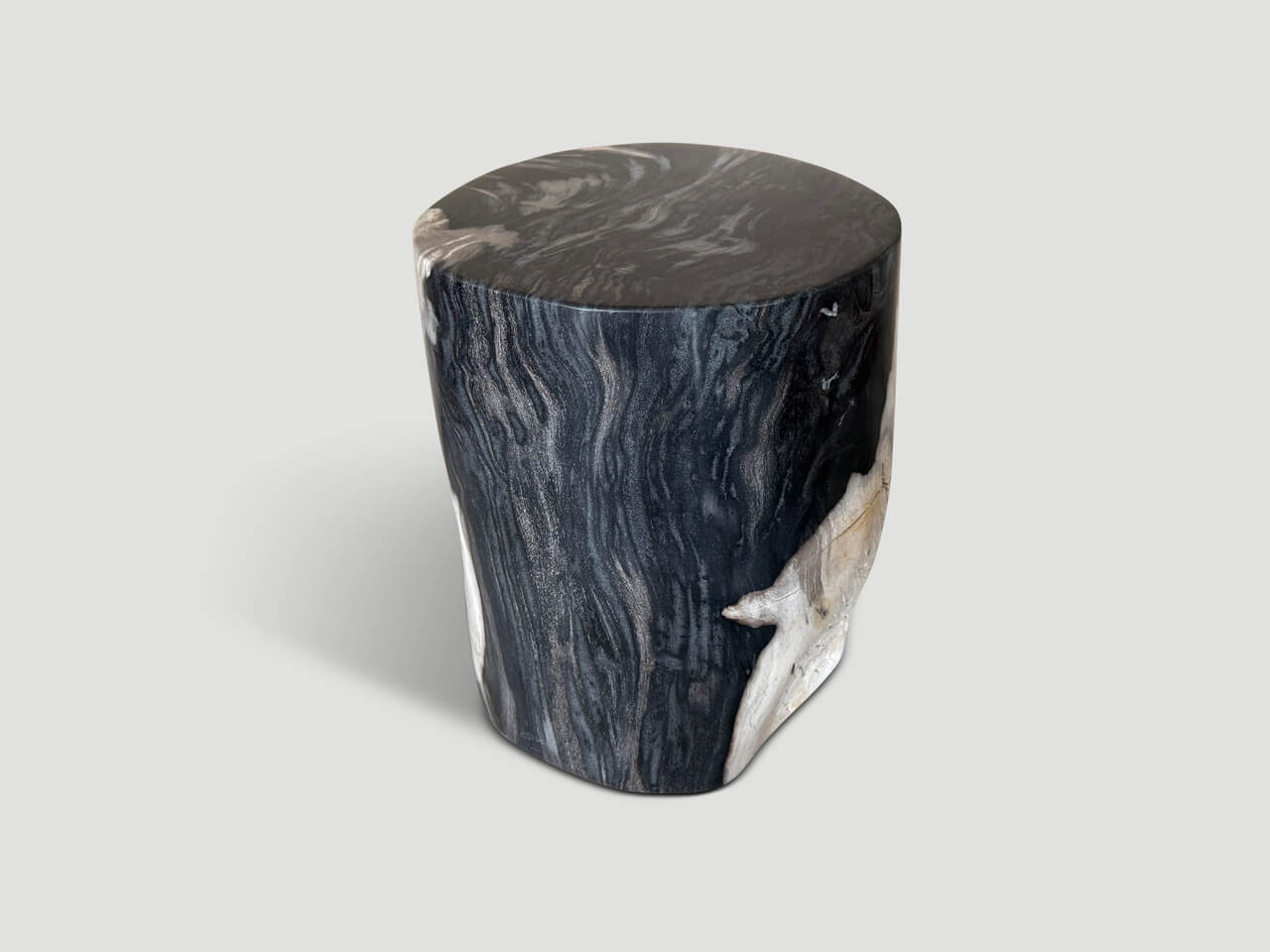 high quality petrified wood side table