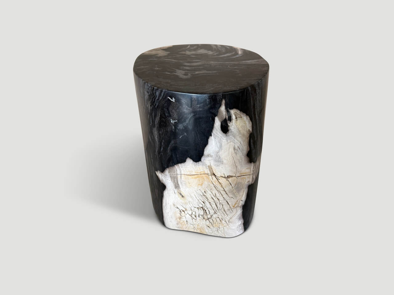 high quality petrified wood side table