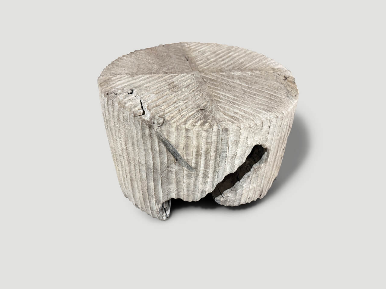 modern organic hand carved coffee table