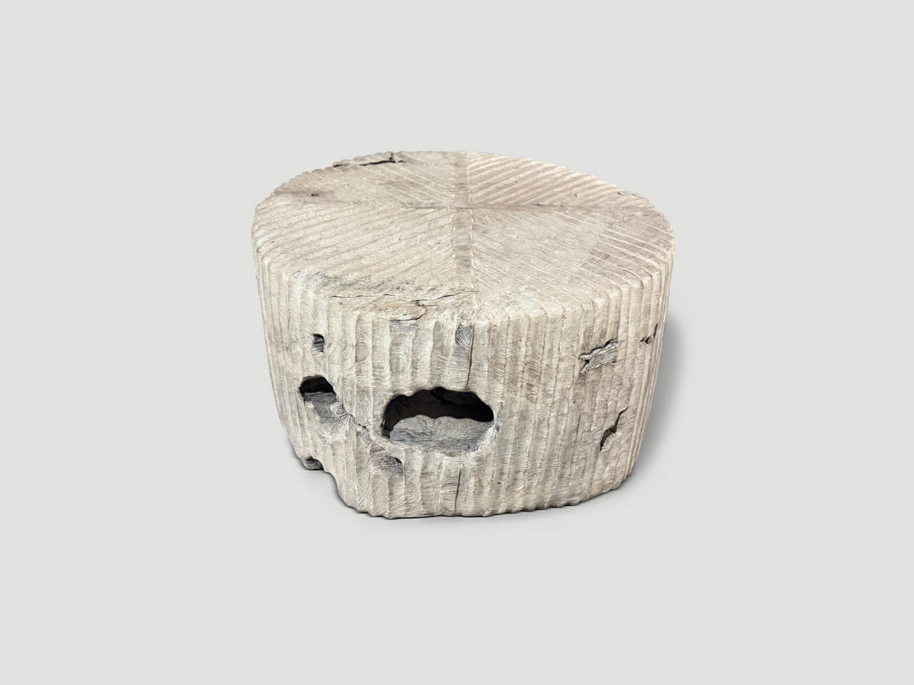 modern organic hand carved coffee table