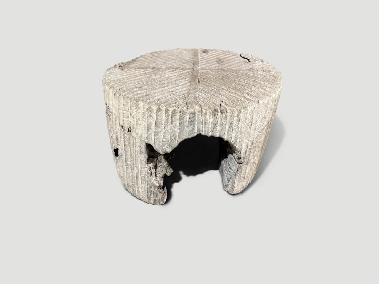modern organic hand carved coffee table