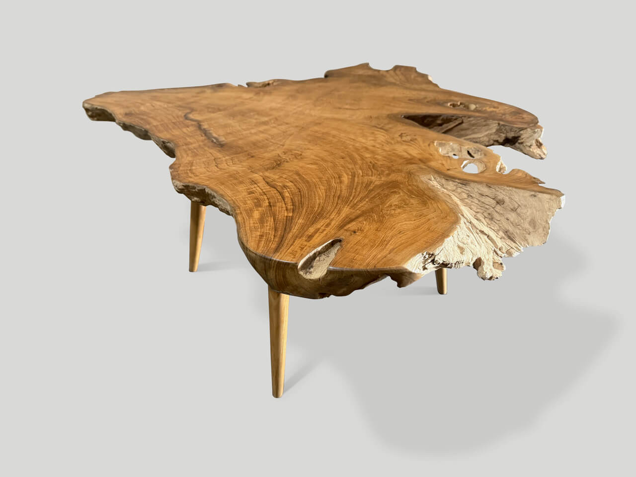 single slab live edge coffee table