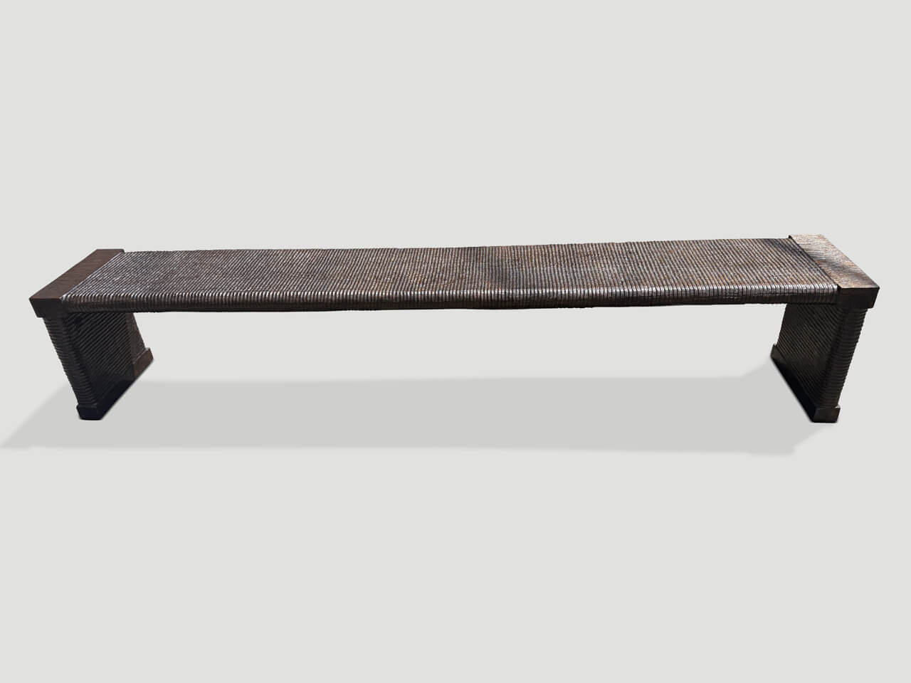 EXQUISITE MINIMALIST COUTURE HAND CARVED BENCH