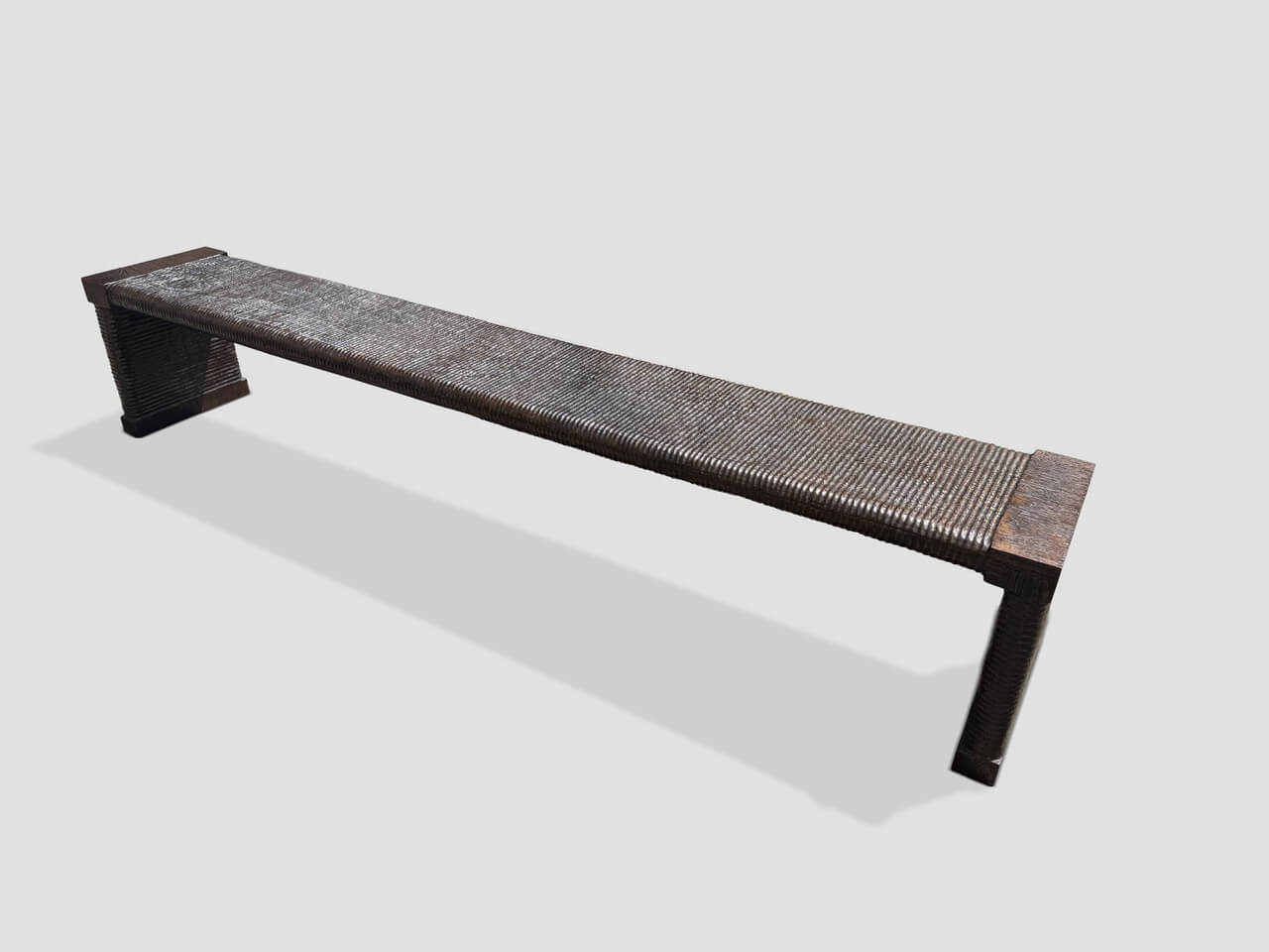 EXQUISITE MINIMALIST COUTURE HAND CARVED BENCH