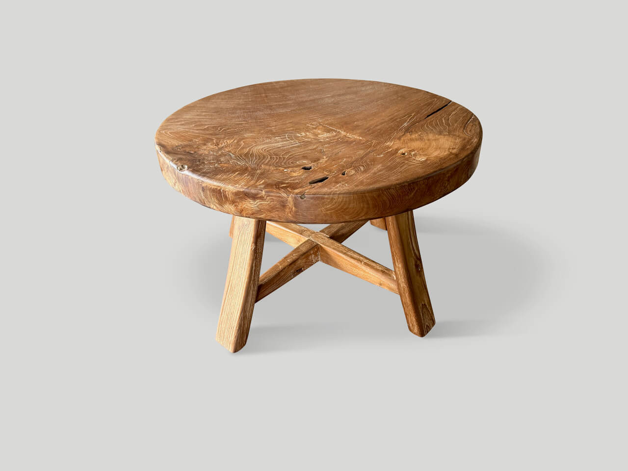 ancient teak wood side table or entry table