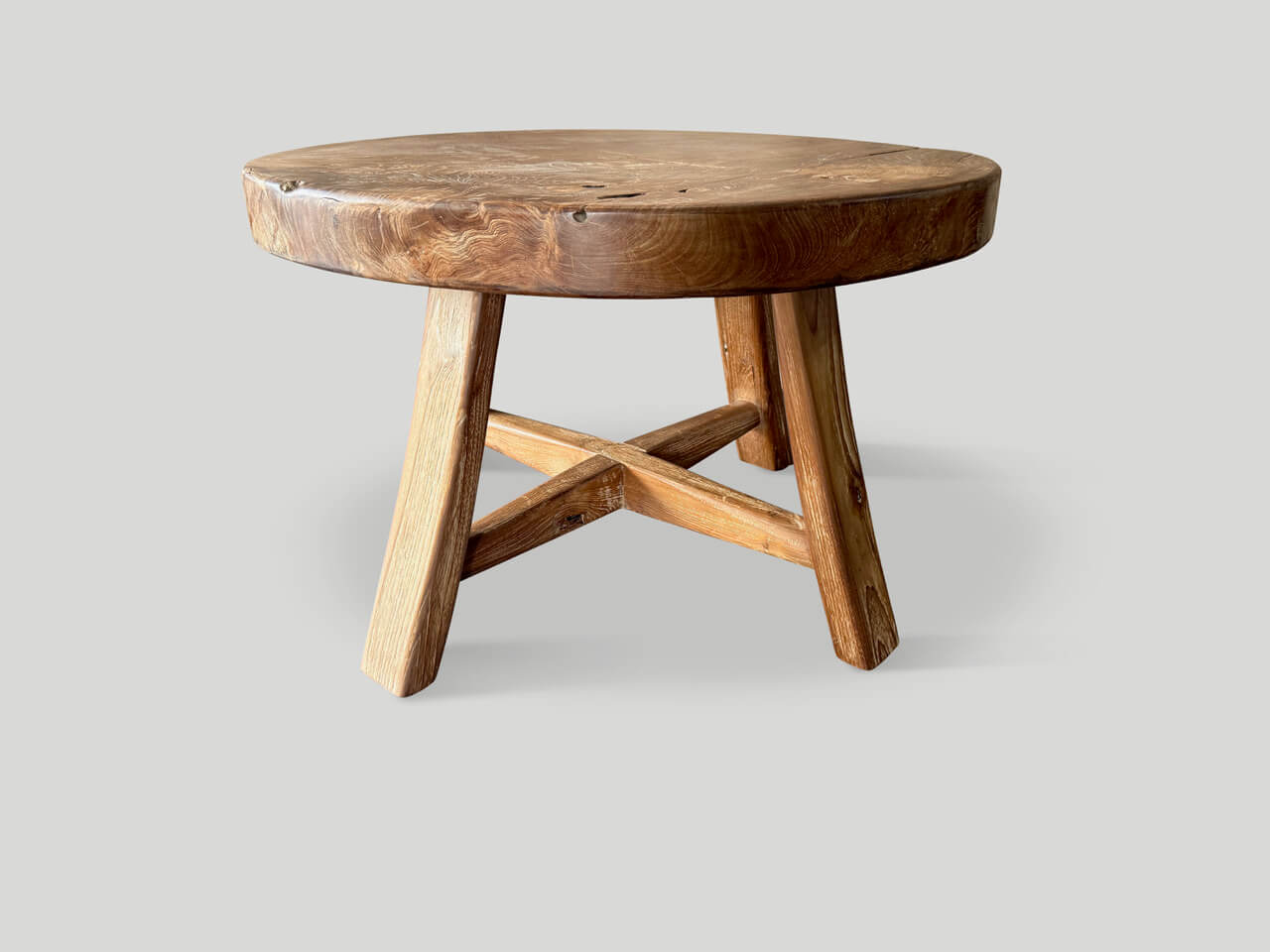 ancient teak wood side table or entry table