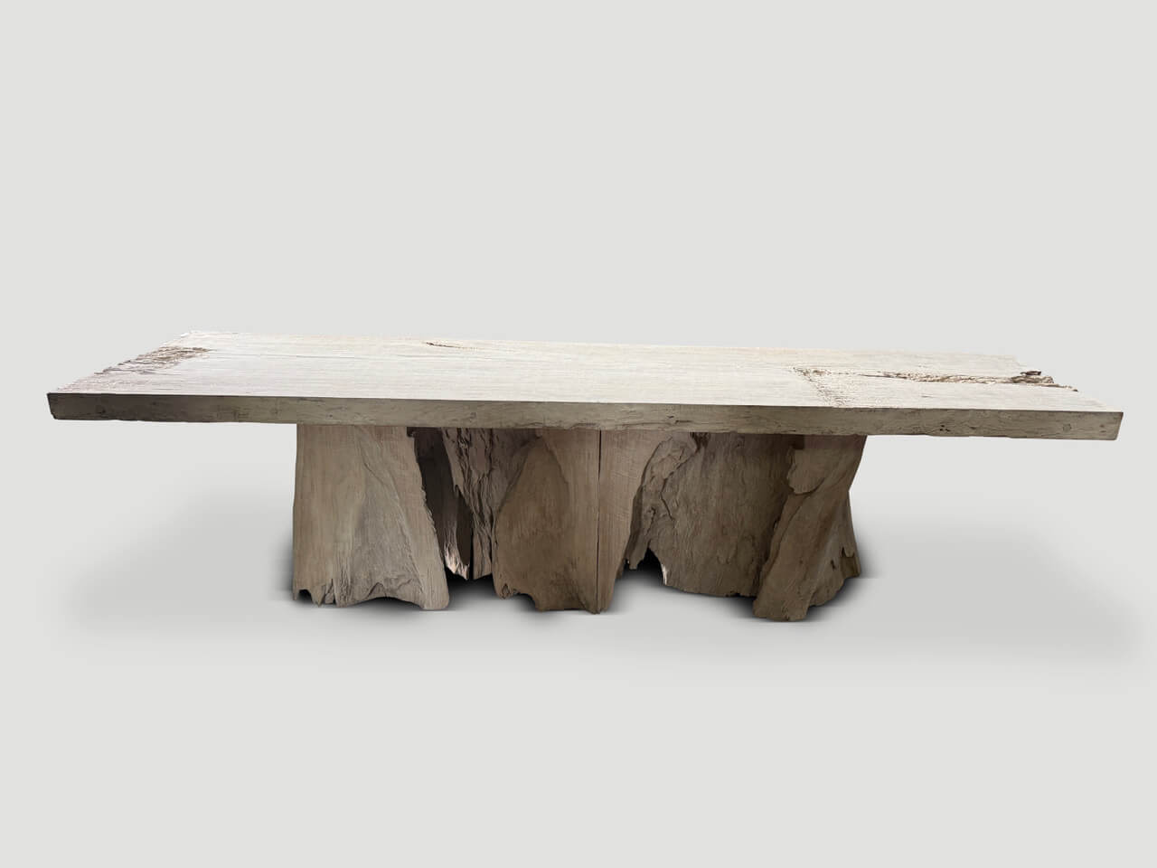 MONUMENTAL ORGANIC TEAK ROOT CONSOLE OR DINING TABLE