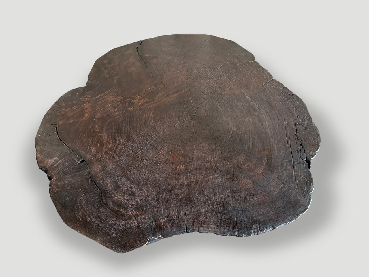 amorphous charred coffee table