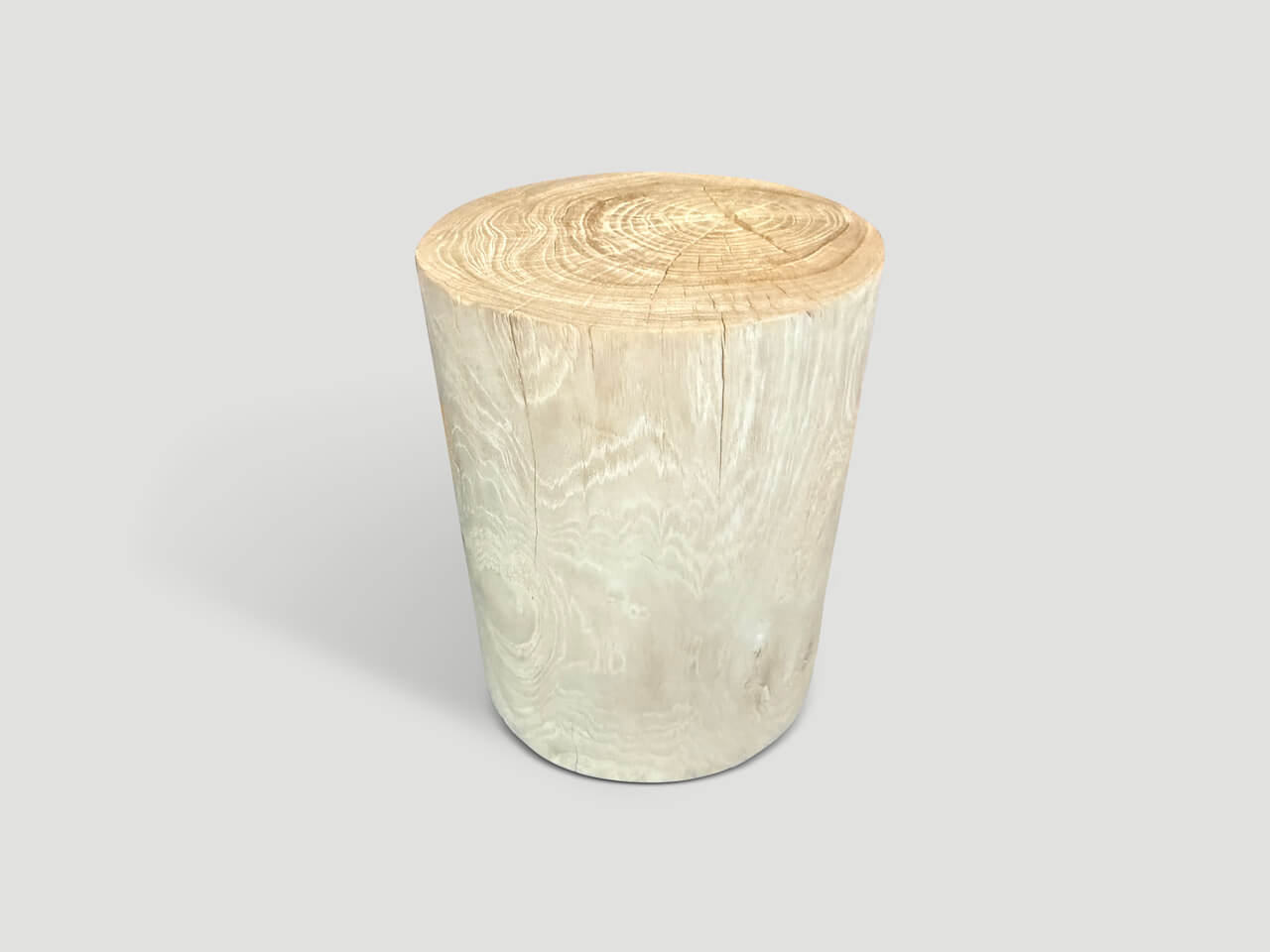 CYLINDER BLEACHED SIDE TABLE OR STOOL