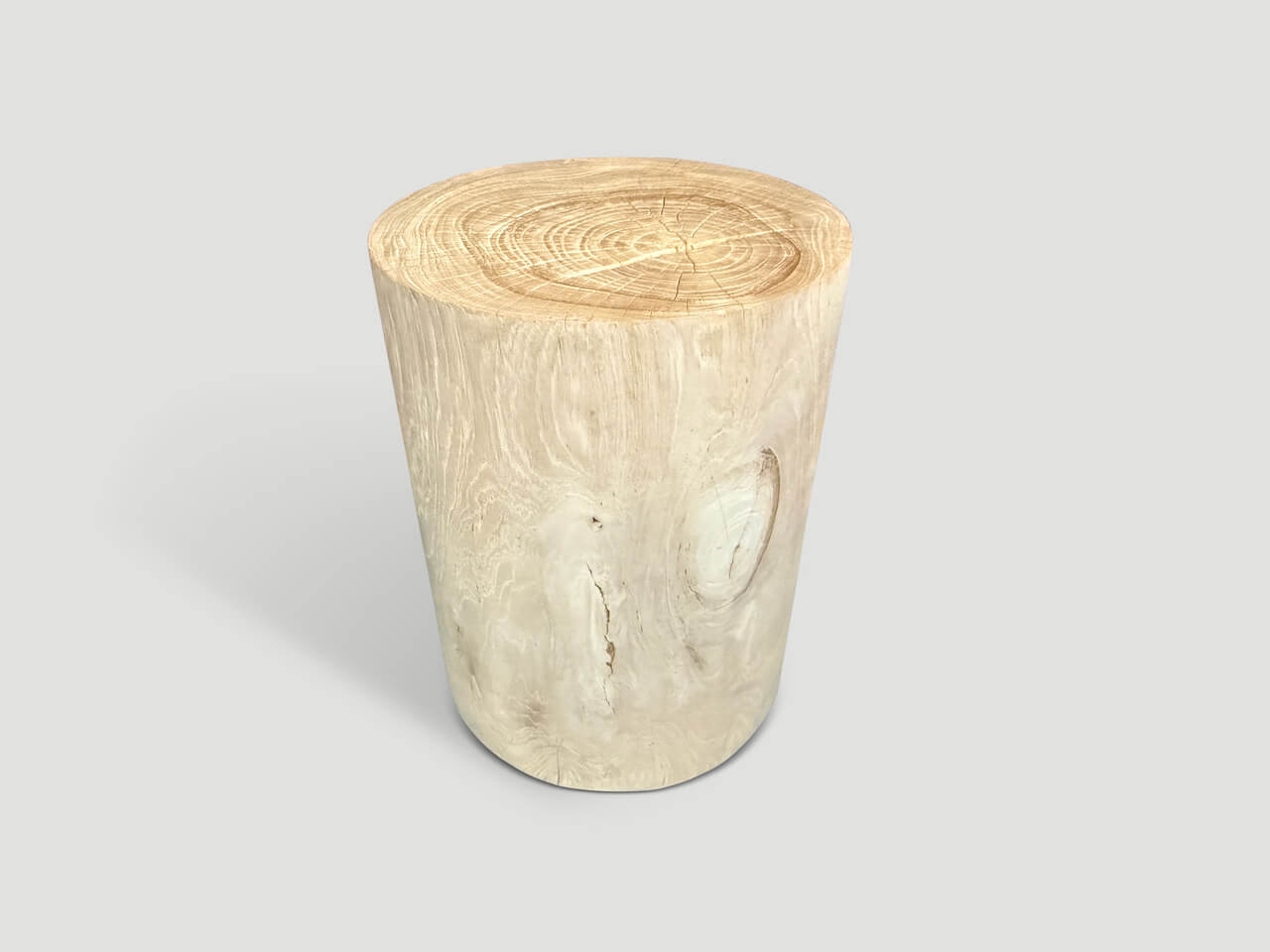 CYLINDER BLEACHED SIDE TABLE OR STOOL
