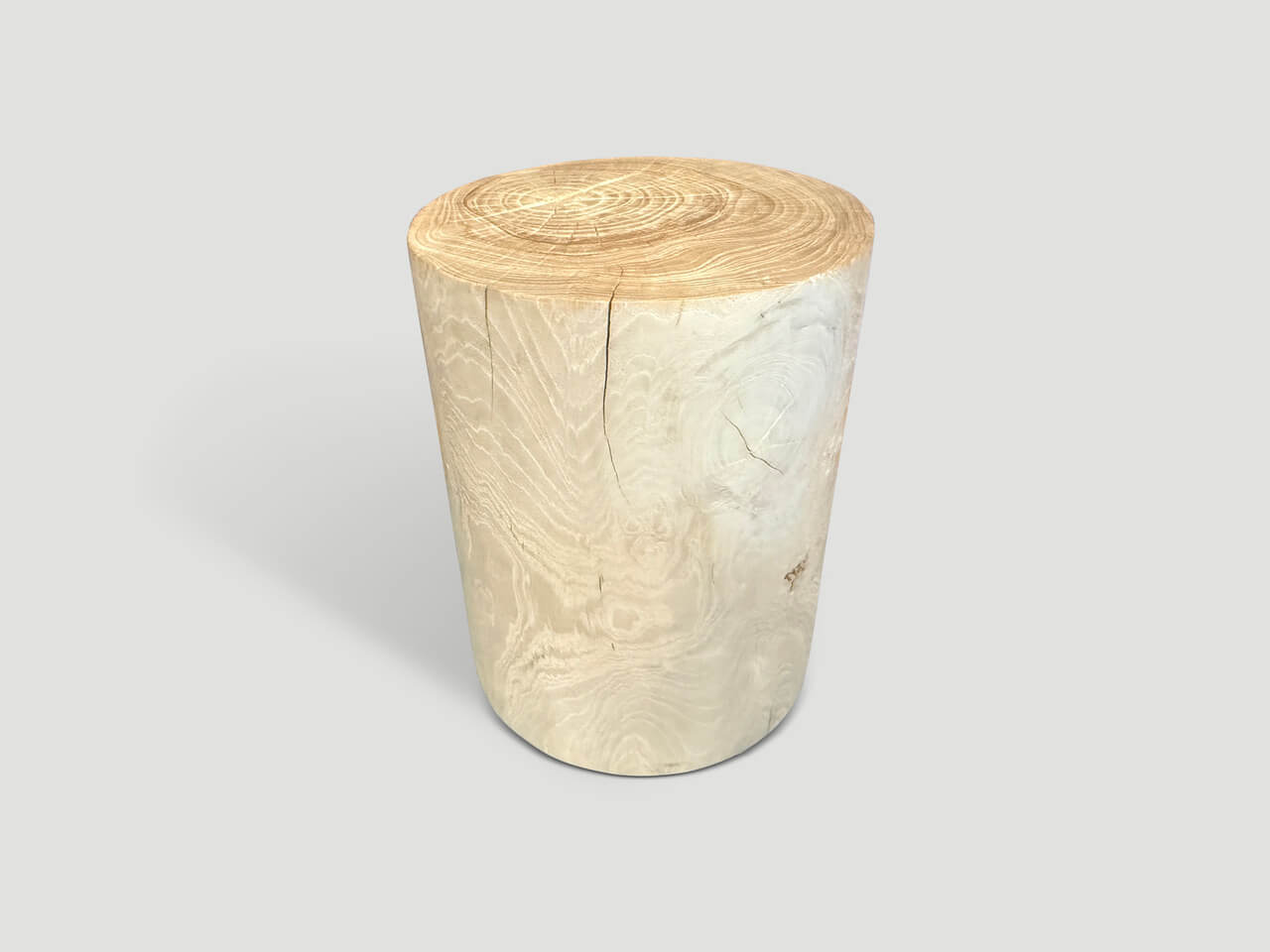 CYLINDER BLEACHED SIDE TABLE OR STOOL