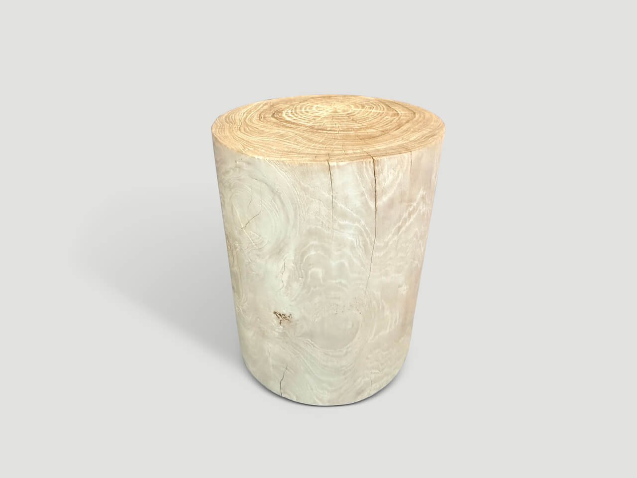 CYLINDER BLEACHED SIDE TABLE OR STOOL