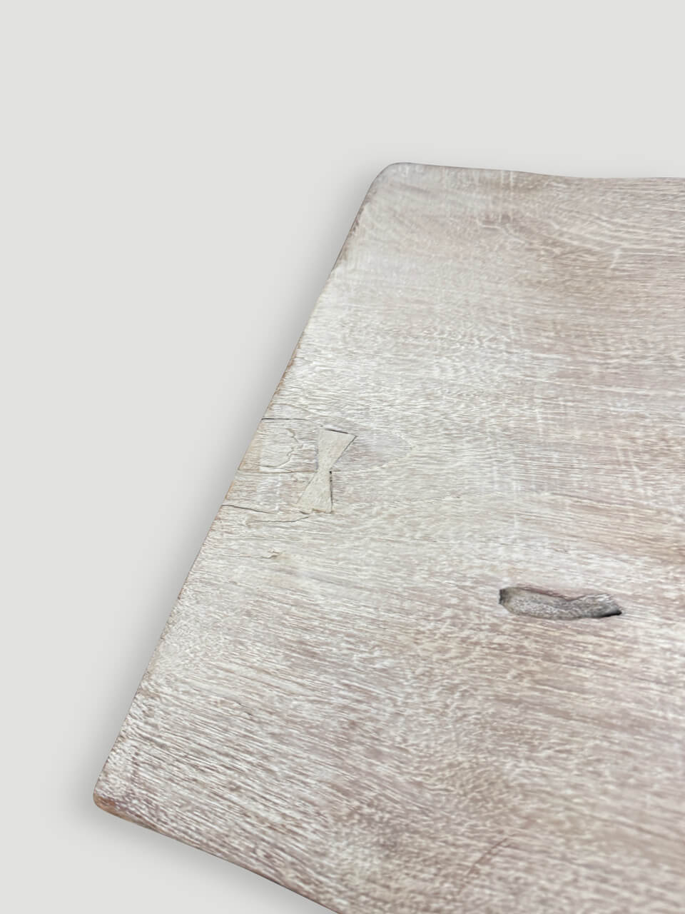 MODERN ORGANIC BLEACHED CONSOLE TABLE