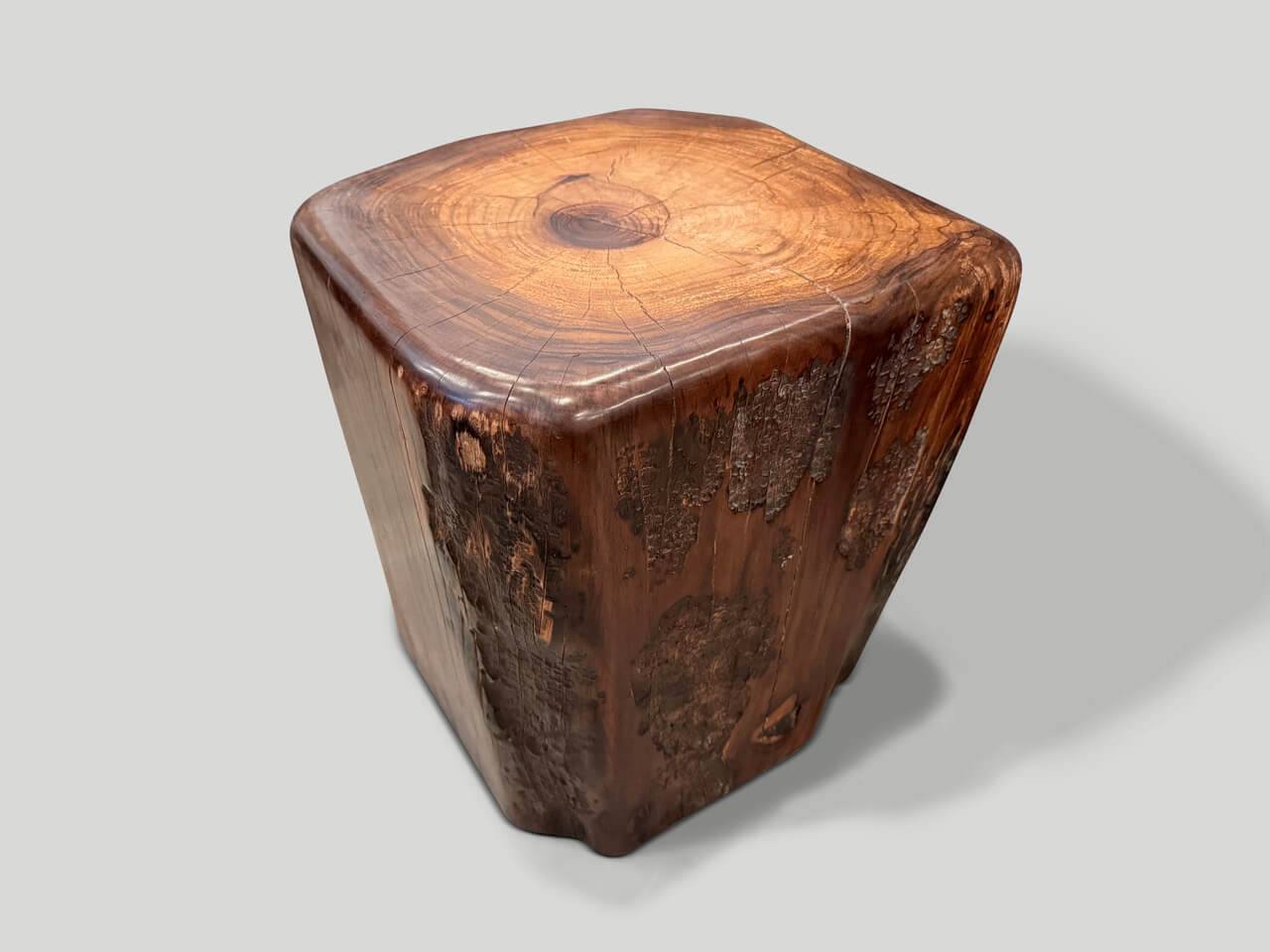 SCULPTURAL TEAK SIDE TABLE