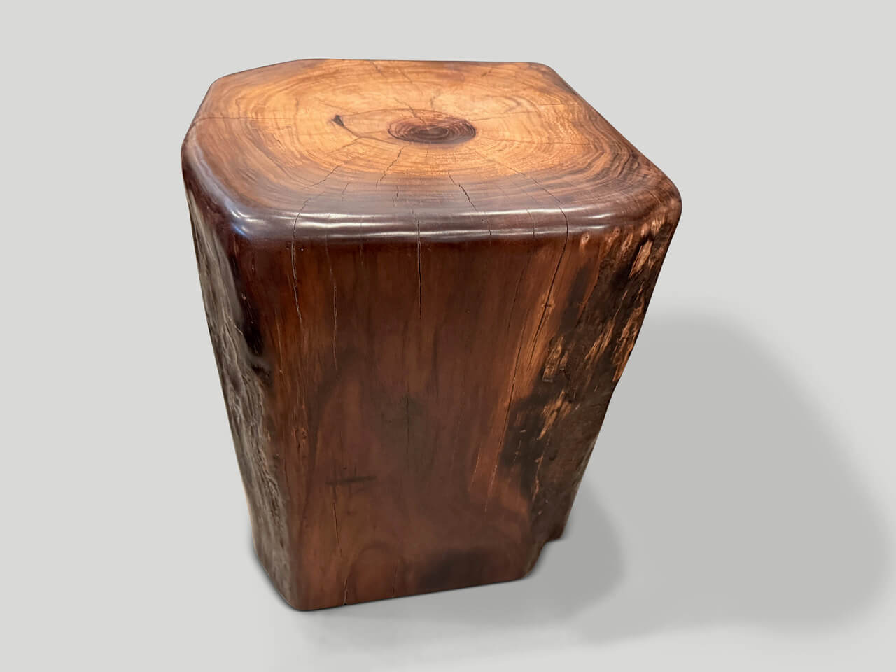 SCULPTURAL TEAK SIDE TABLE