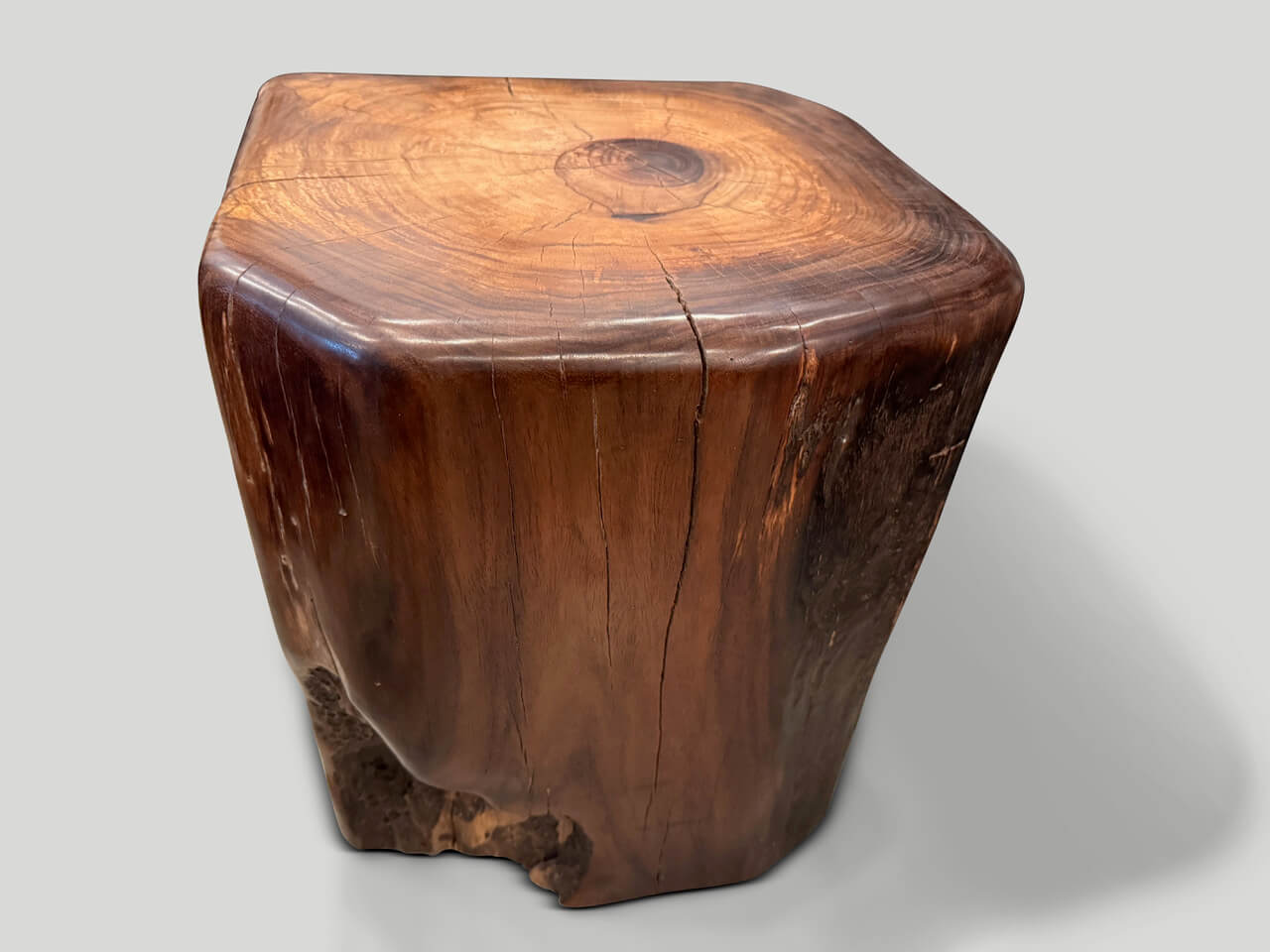 Sculptural Teak Side Table