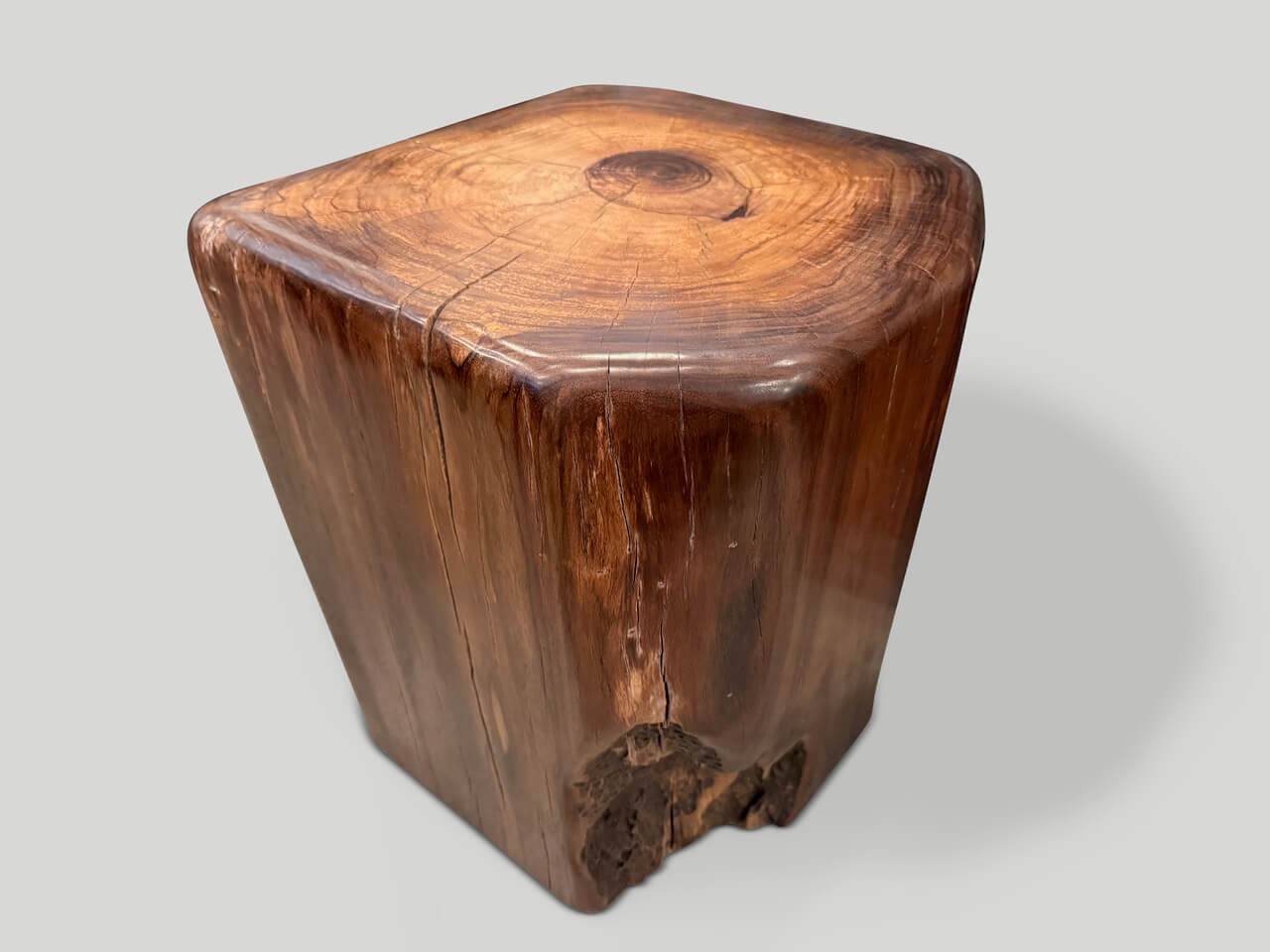 SCULPTURAL TEAK SIDE TABLE