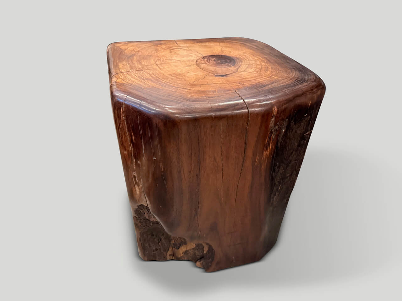 SCULPTURAL TEAK SIDE TABLE