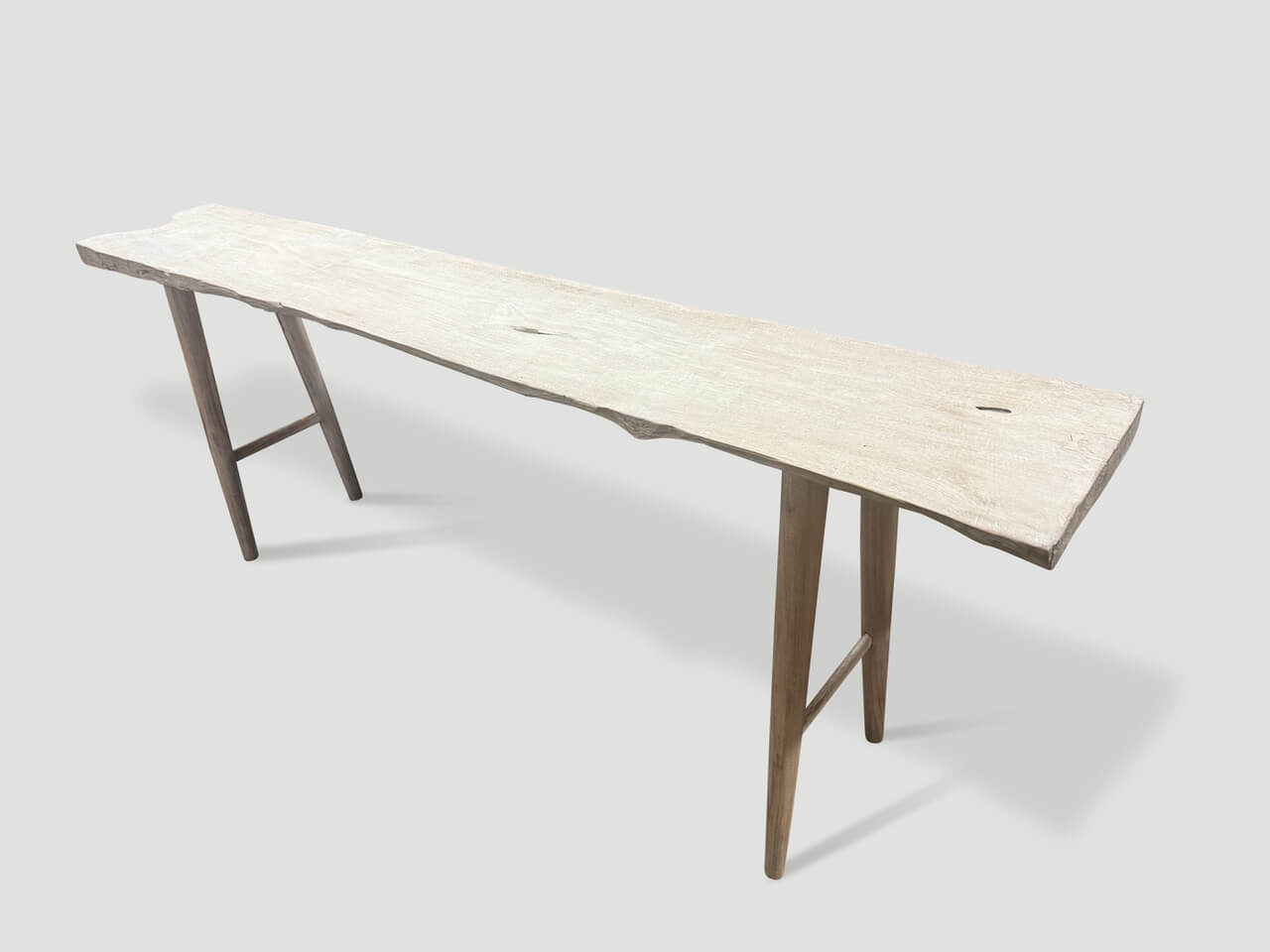 MODERN ORGANIC BLEACHED CONSOLE TABLE