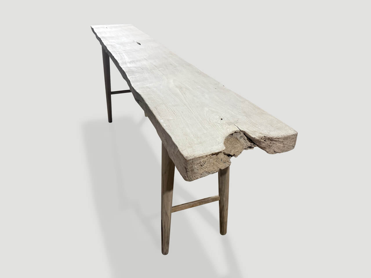 MODERN ORGANIC BLEACHED CONSOLE TABLE