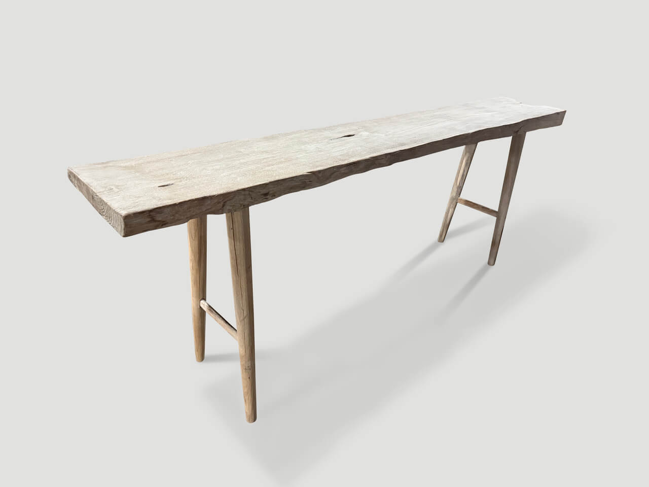 MODERN ORGANIC BLEACHED CONSOLE TABLE