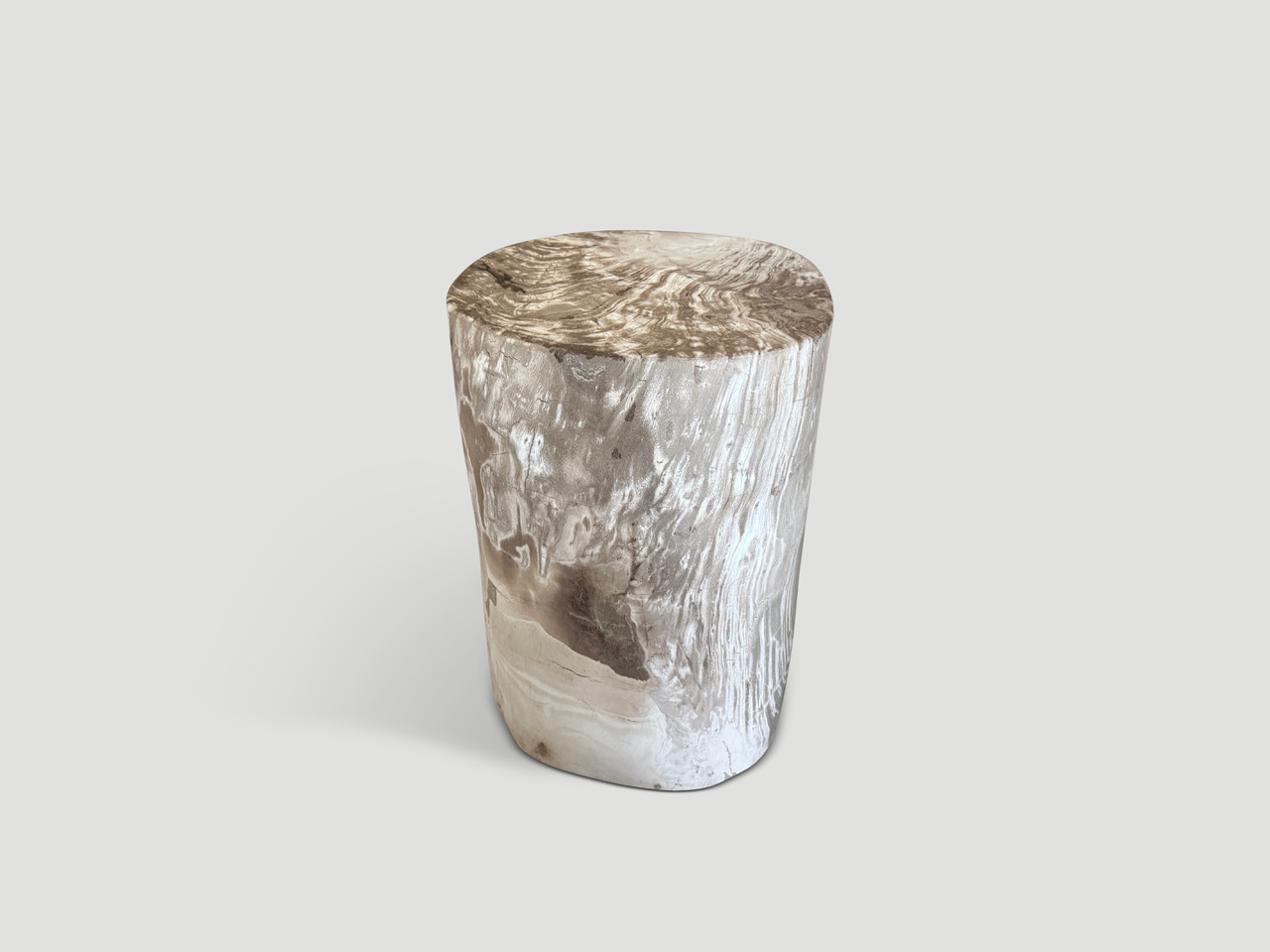 petrified wood side table