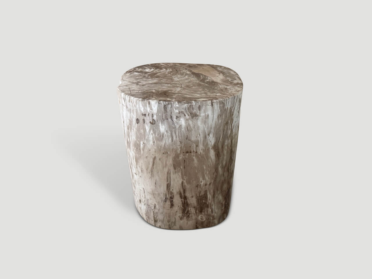 ANCIENT PETRIFIED WOOD SIDE TABLE