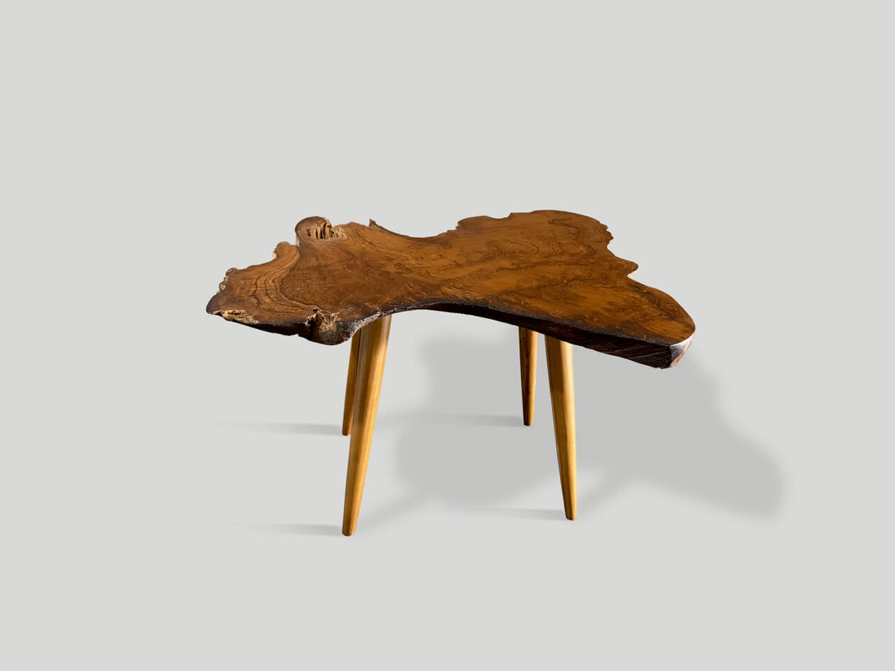 MID CENTURY STYLE LIVE EDGE ORGANIC SIDE TABLE