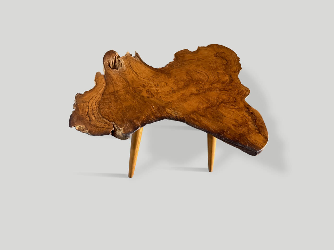 MID CENTURY STYLE LIVE EDGE ORGANIC SIDE TABLE